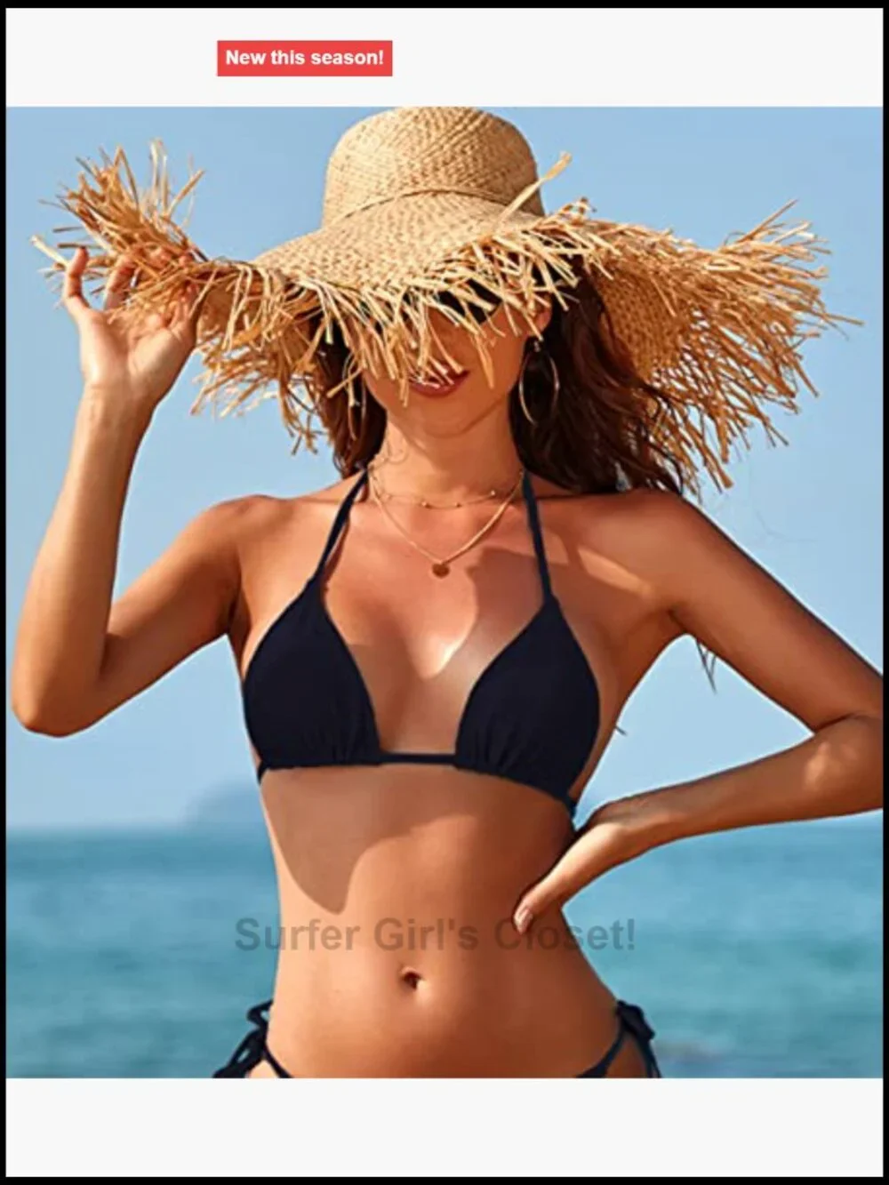 Triangle Bikini Top Halter Padded Push Up String Swimsuit Top